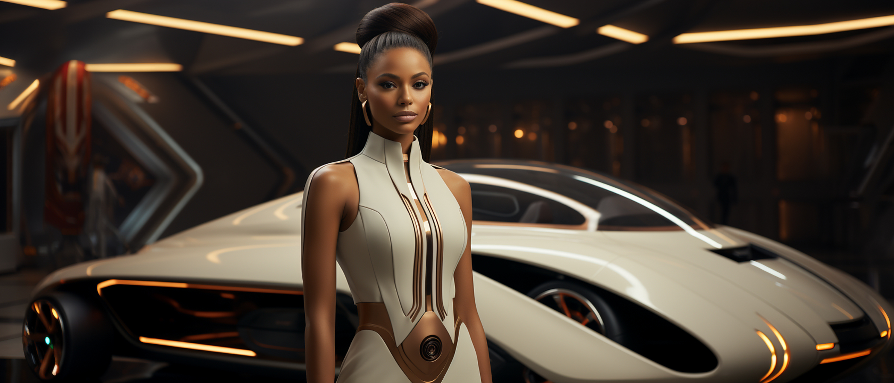 豪车美女!不一样的视觉!#ai绘画