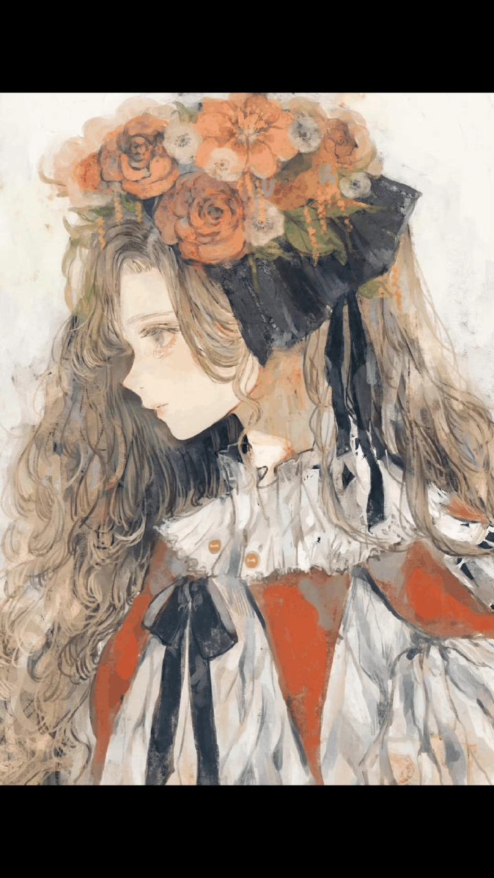 gif创作人# 朦胧质感手绘少女插画 来自插画师orie的作品欣赏 手绘