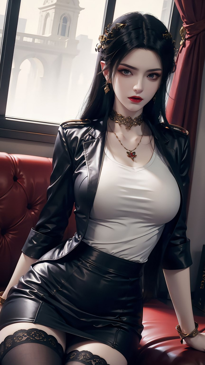 斗破苍穹:美杜莎女王,彩鳞,现代都市装 #美杜莎女王# #ai绘画动漫真人