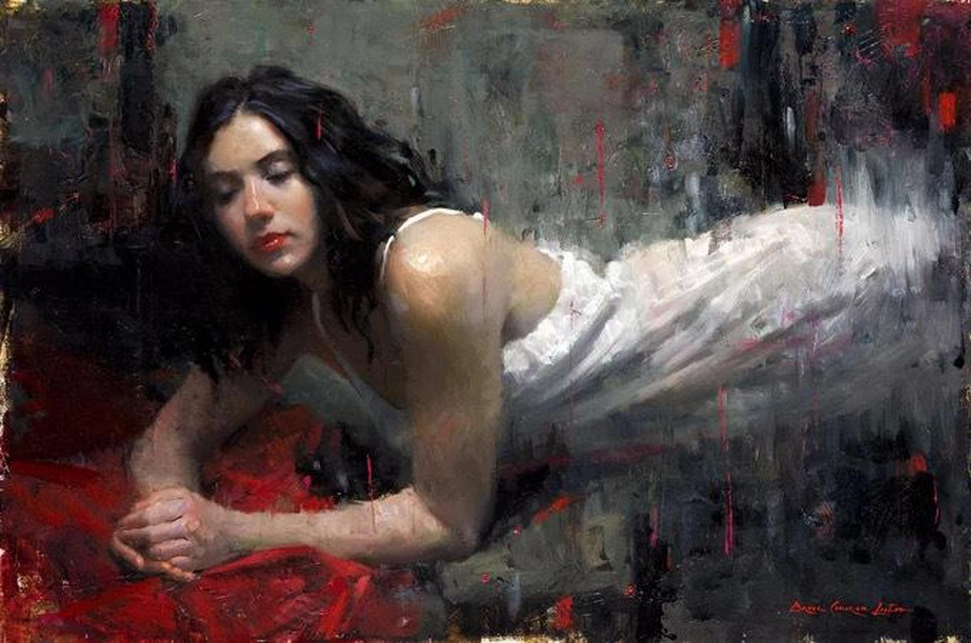 画家bryce cameron liston美丽女性人物油画#油画# #美女# #艺术