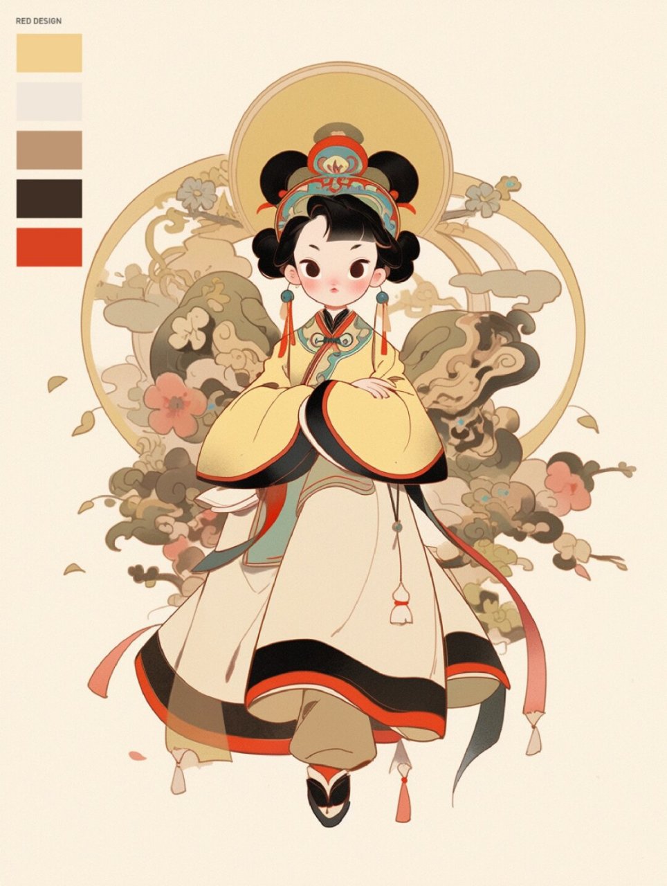 国风q版人物|荣曜秋菊  荣曜秋菊,华茂春松