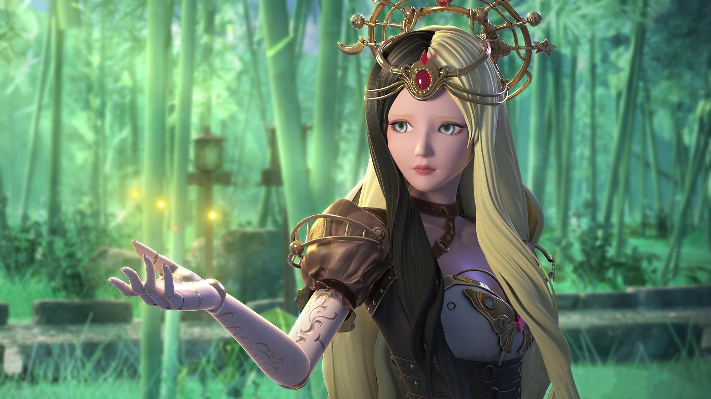 如果说之前的白光莹气质高贵,但新壁纸中的她更上一层楼,无