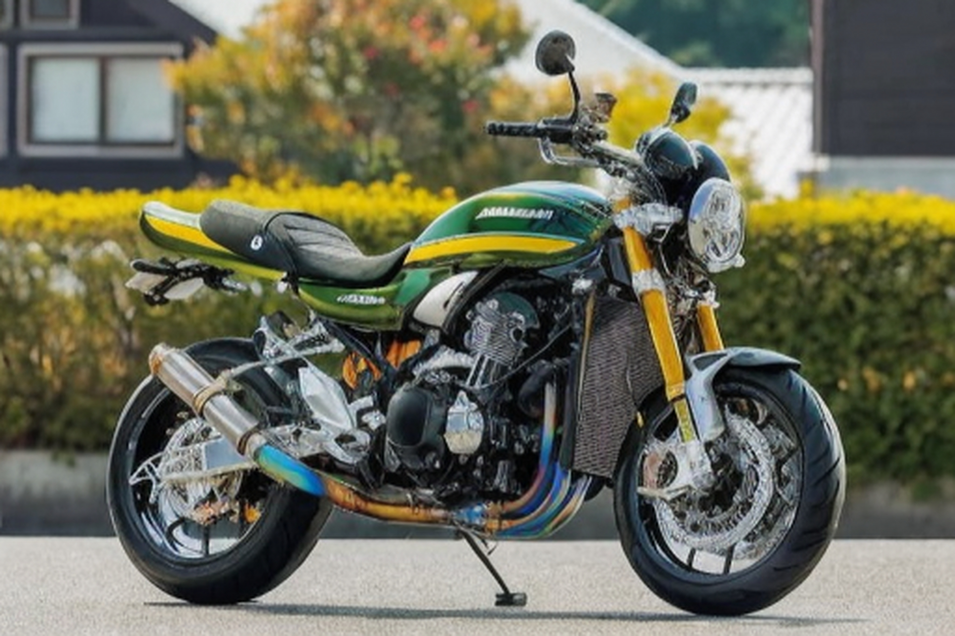 川崎z900rs又添新战衣,2024款古典黄绿新涂推出!