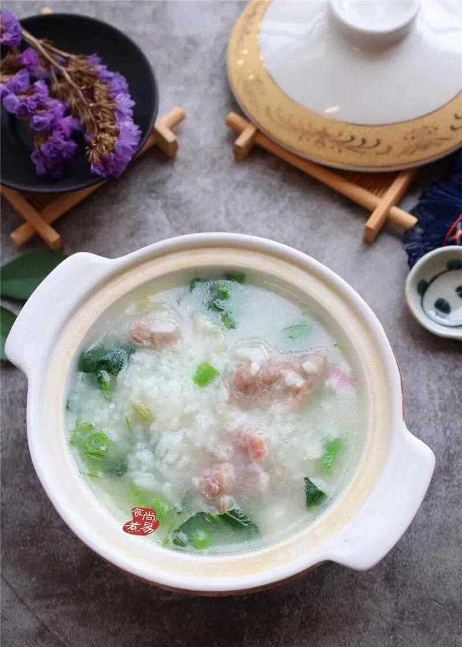 菜心瘦肉粥图片