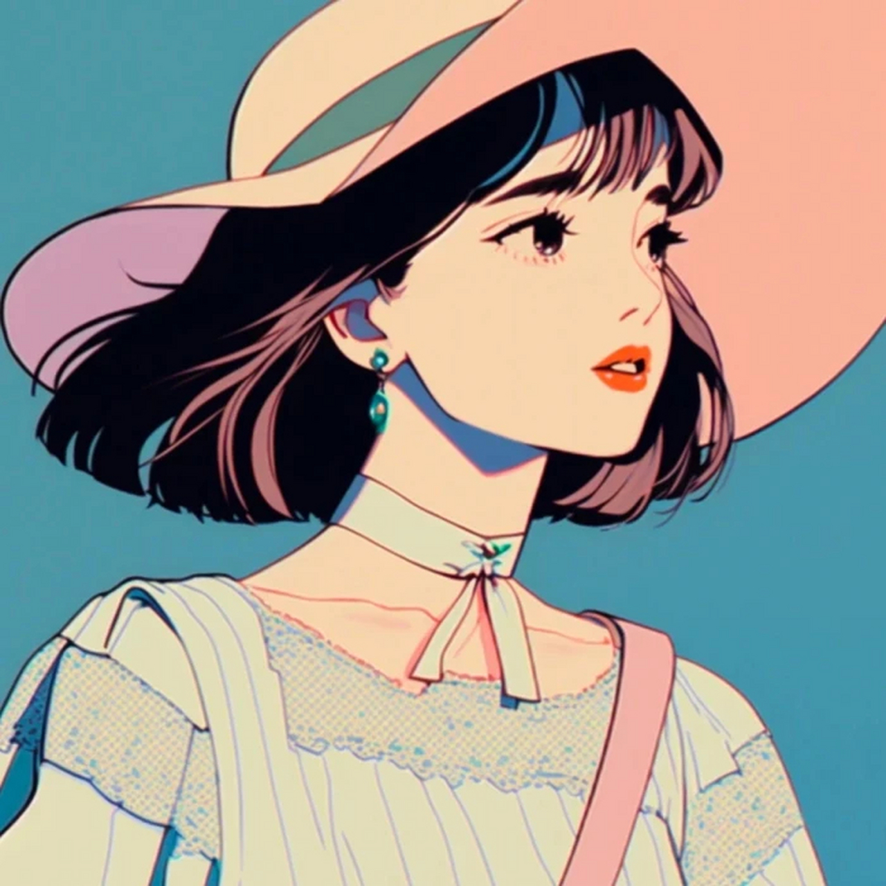 优雅简约的女生漫画#头像