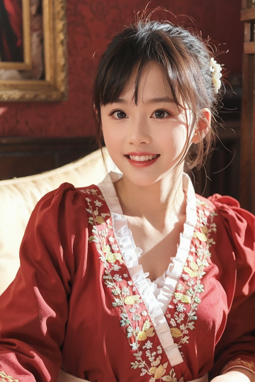 国潮汉服写真,小可爱美丽女孩国风艺术照写真图集#国风美少女# #美女