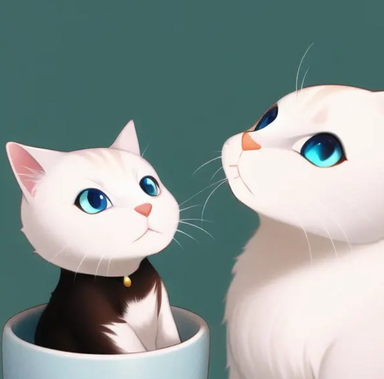 二次元小猫咪,卡哇伊!#猫咪# #可爱的小猫咪