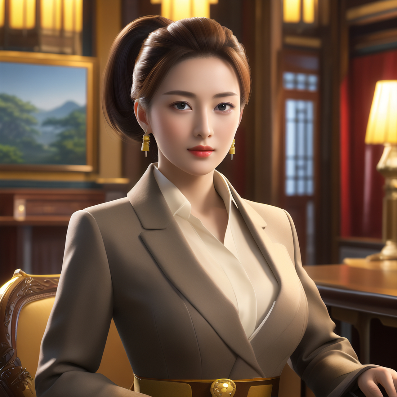 ai绘画# #ai二次元# 霸道女总裁