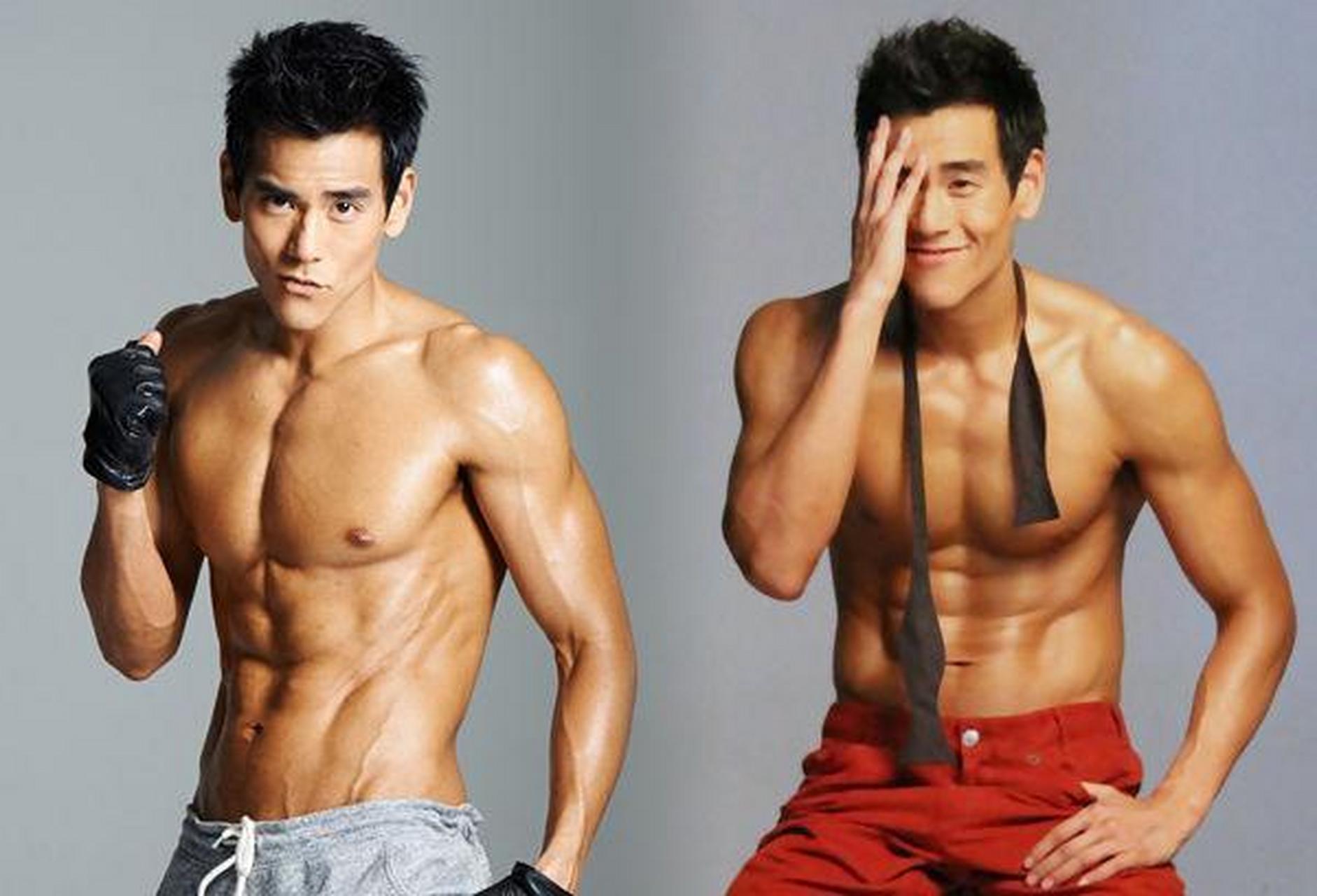 肌肉线条堪称完美的彭于晏