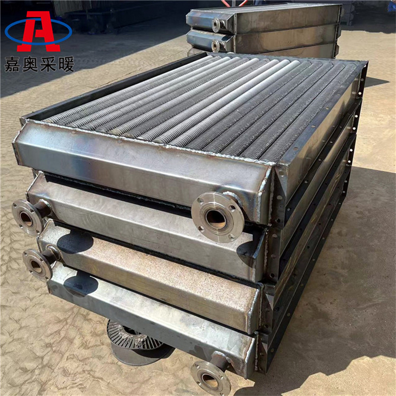 蒸汽加热器翅片管 蒸汽钢铝翅片管散热器,翅片式空气散热器,车间大棚