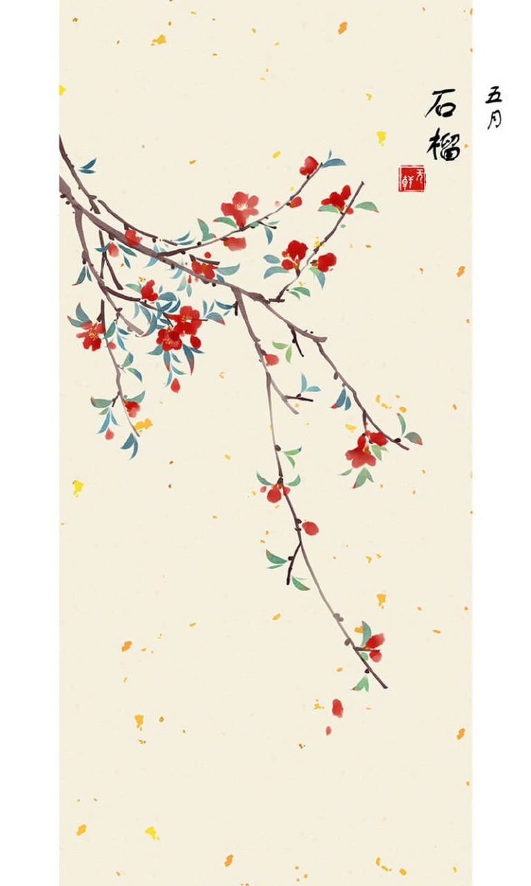 【古风素材鉴赏】十二月花月令,古风水彩花卉素材,转发收藏(图 )