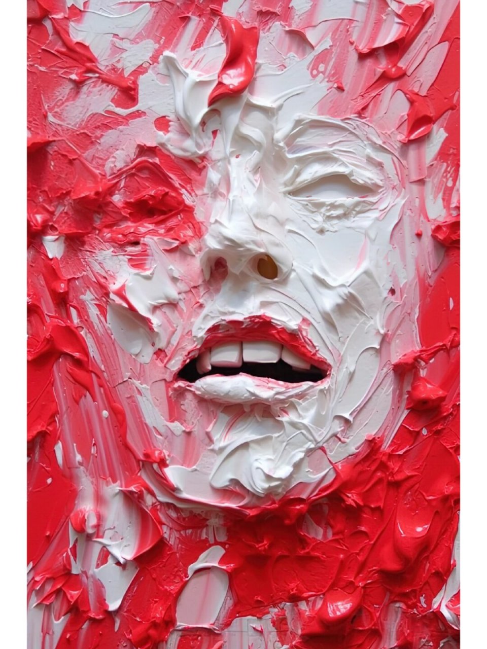 丙烯水彩刀画  好好看,我去,喜欢这种有层次的感觉