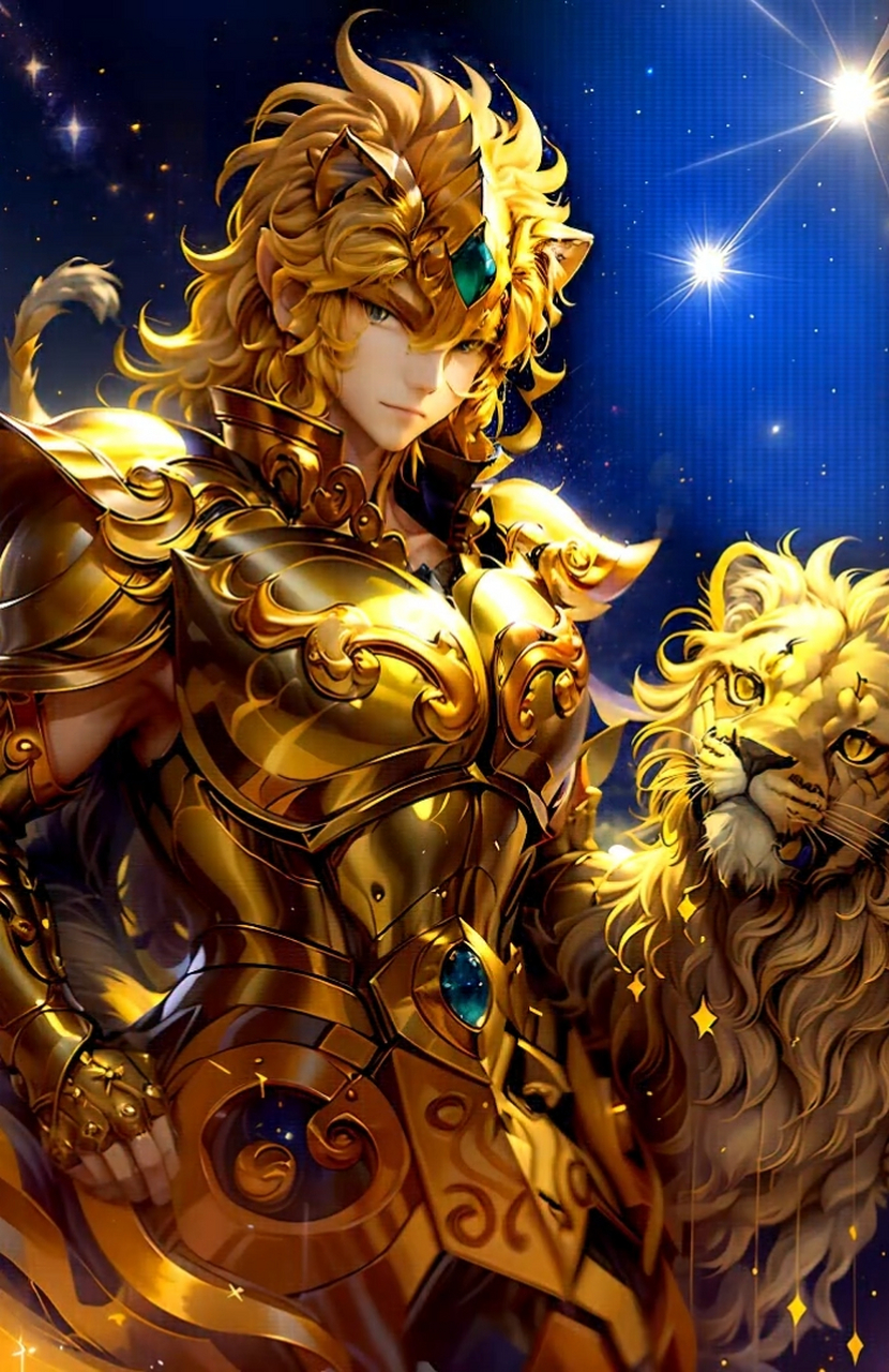 今天我就通过midjourney绘画出新风格版的黄金狮子座.希望大家喜欢.