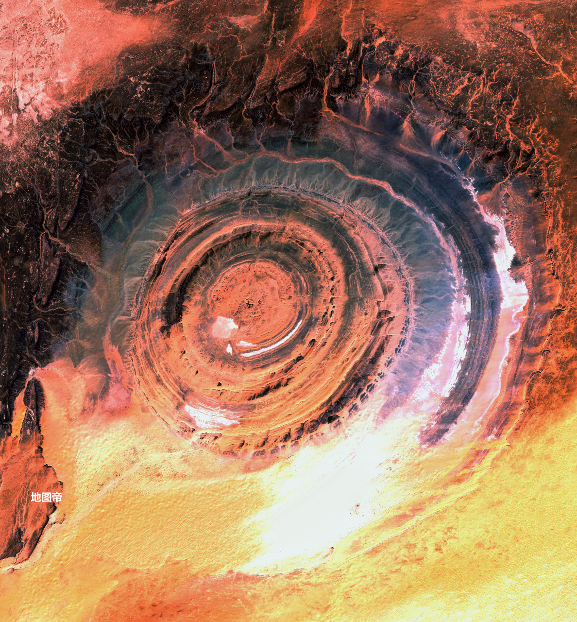 撒哈拉之眼地势平坦