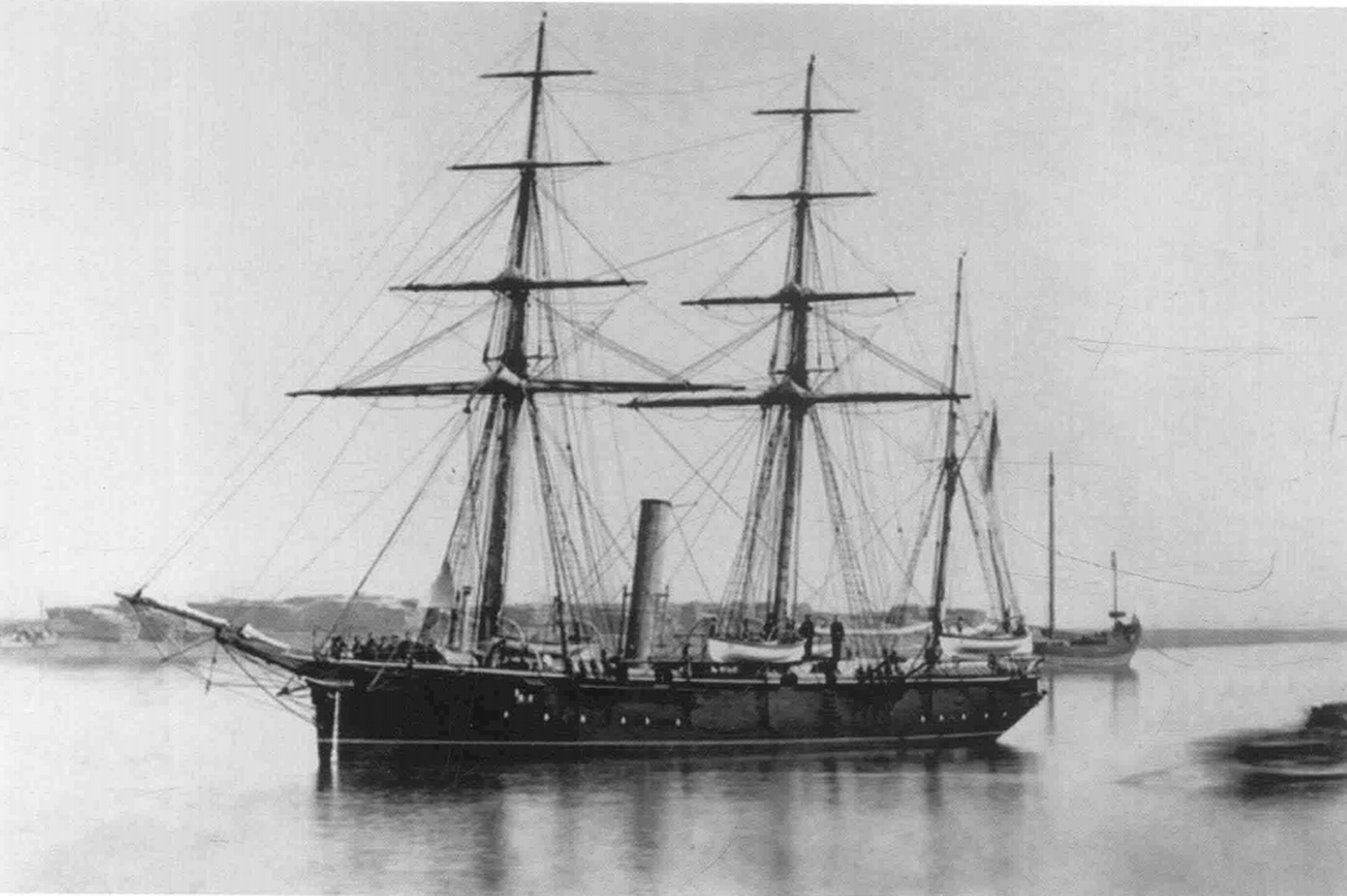 1884年中法马尾海战中国军舰实拍 1,1884年,福建,中法马江海战中的