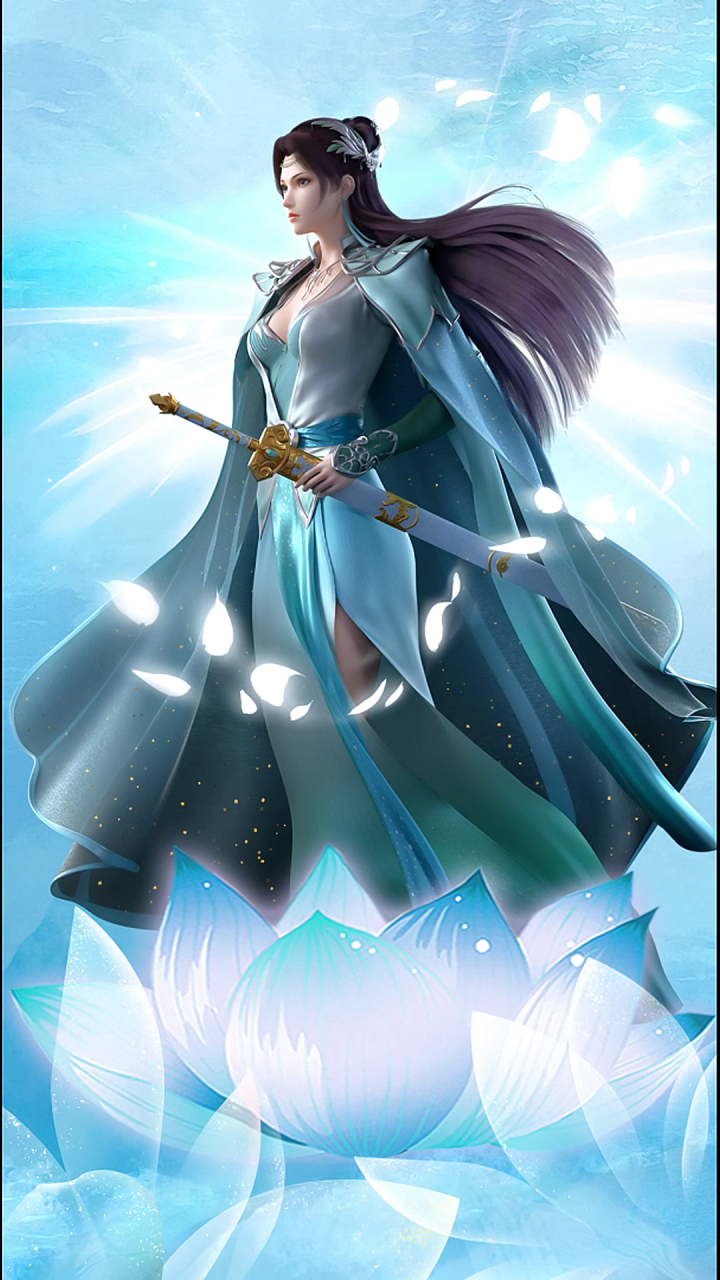 动漫壁纸|国漫女神"云韵"高清4k手机壁纸:云韵天生性子淡然,有着俯视