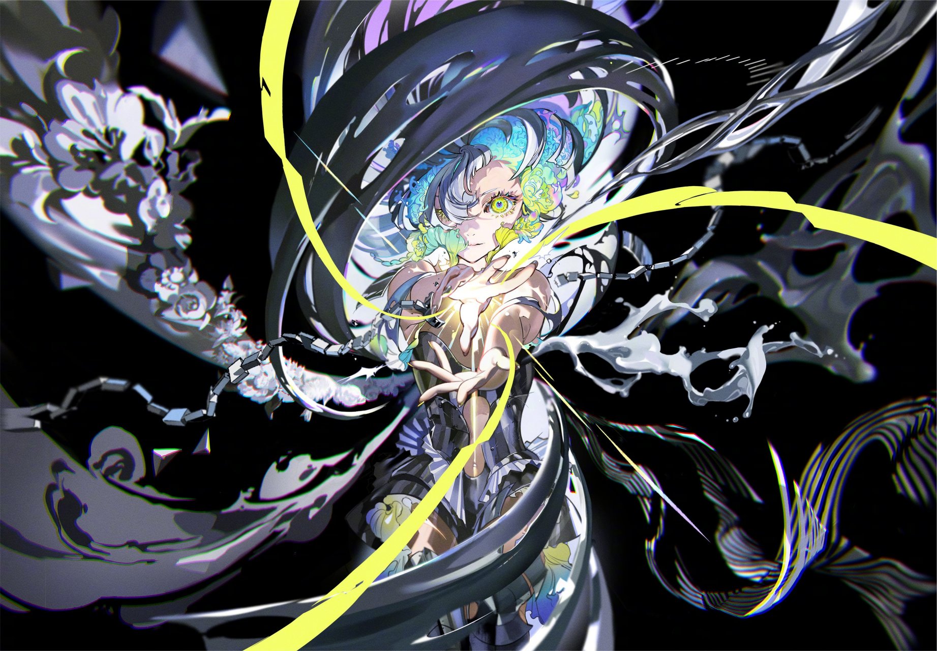 米山舞# 新绘,色彩好绝,好有张力!  #日本动漫