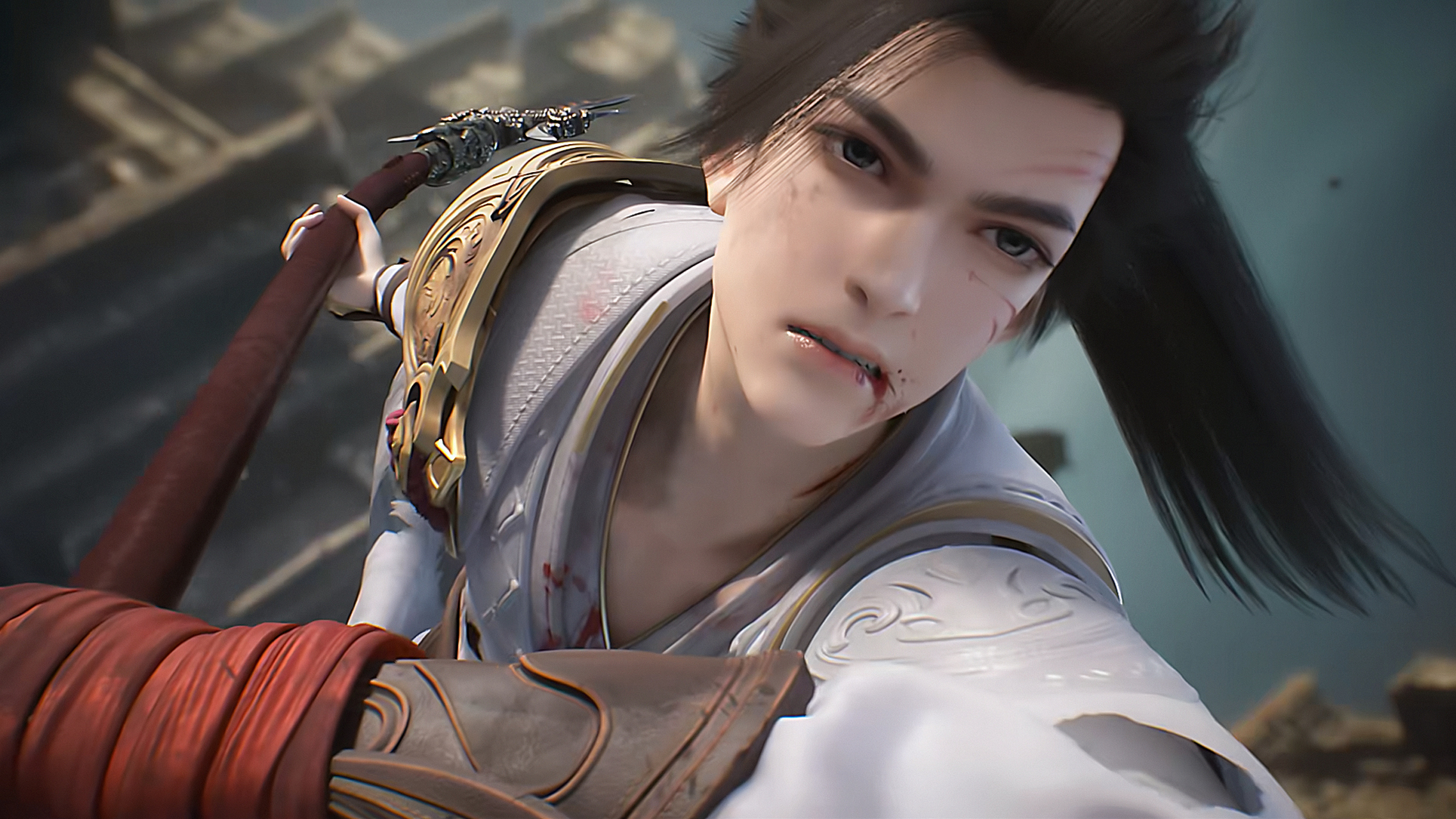 动漫壁纸|《完美世界》战损版石昊高清壁纸:一人独战七神,一人闯仙谷