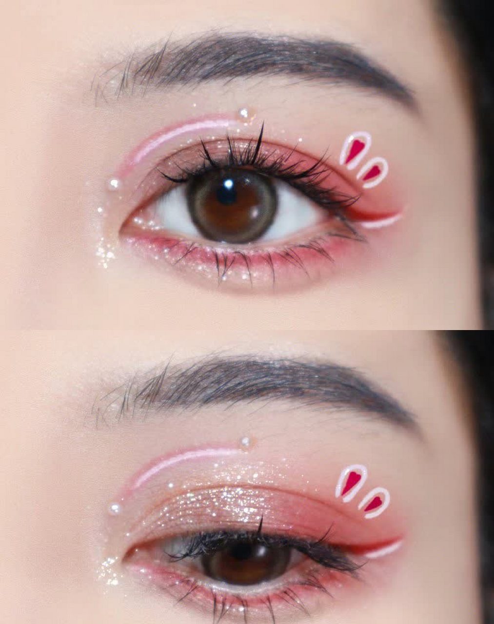 兔年真的应该画粉色眼妆~   粉色又柔和,特别适合甜美女孩!