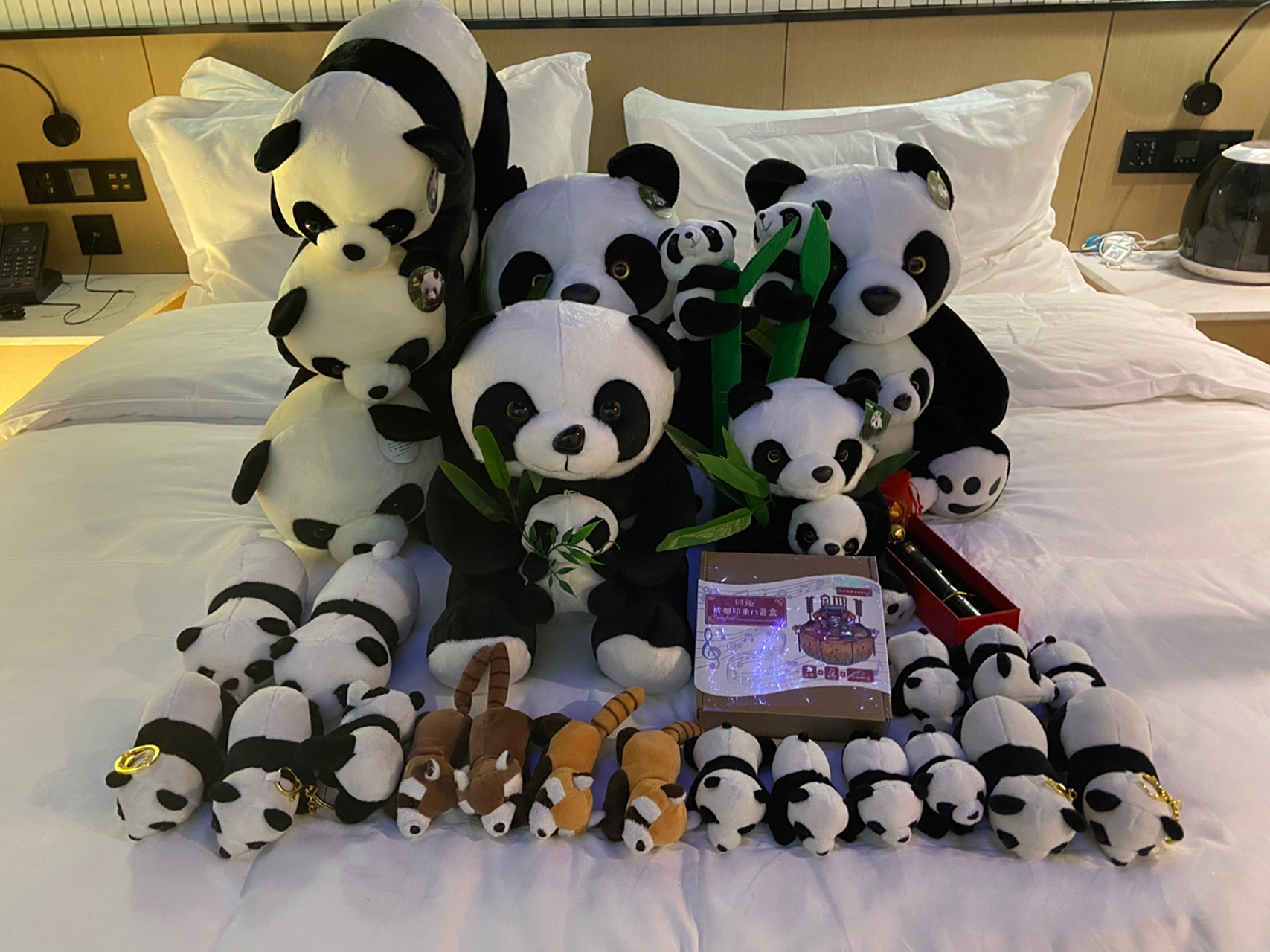 宽窄巷子网红爷爷熊猫第三次来成都了,又买了一堆熊猫94回去,主要是