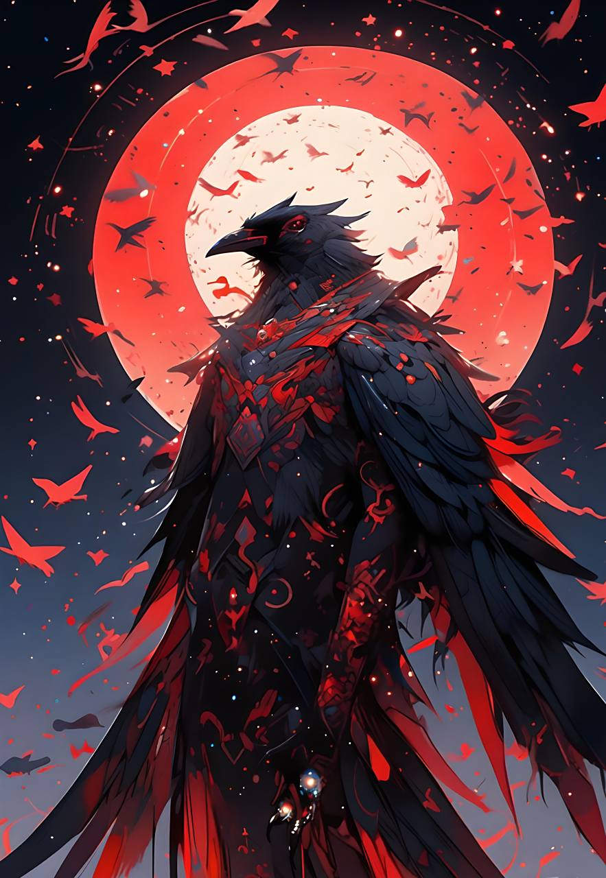 a绘51鸟,#帅##图片##动漫头像和壁纸##二次元##乌鸦