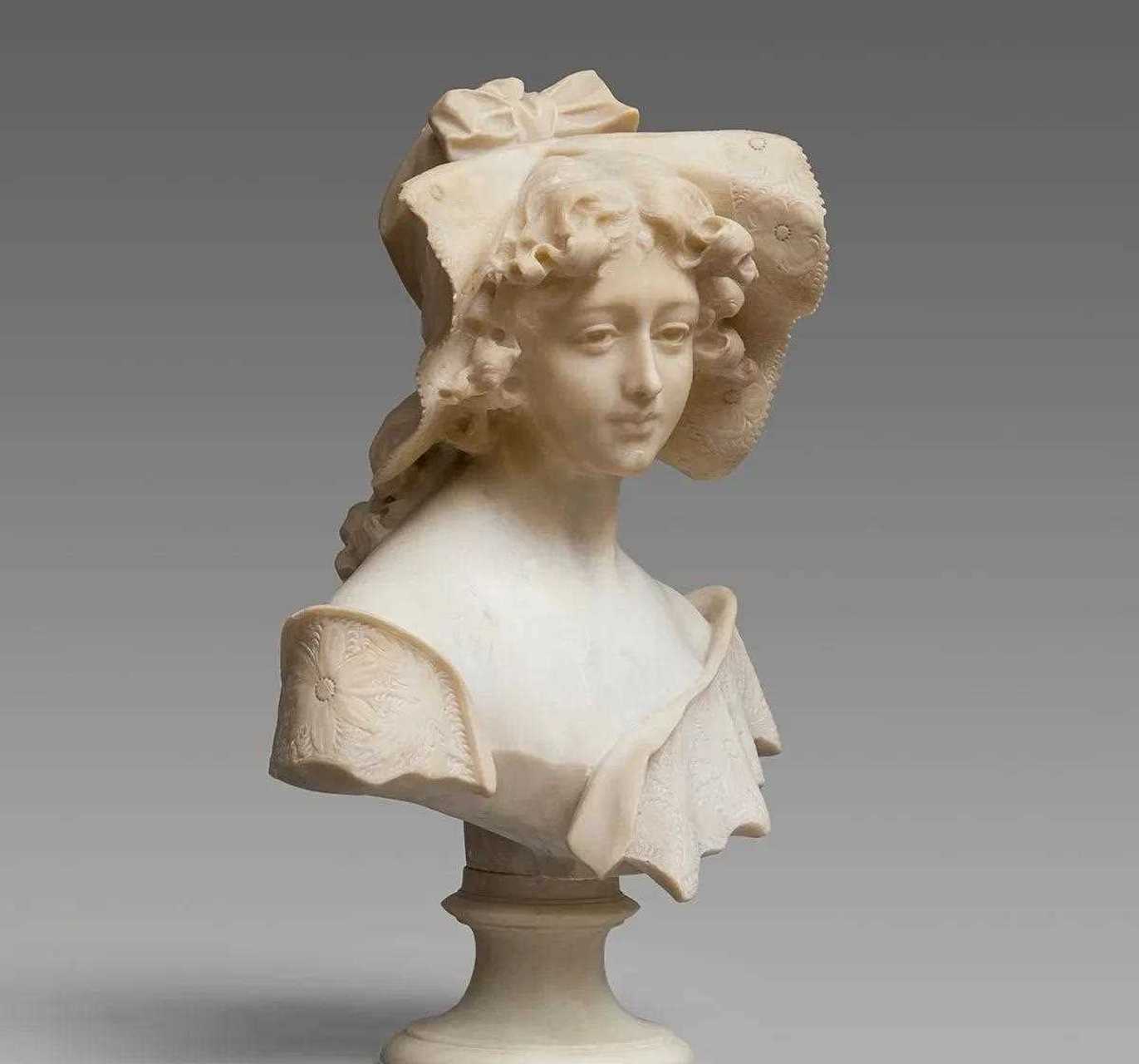 意大利/约1910年/高51厘米,宽40厘米,深35厘米天使少女一直是艺术家的