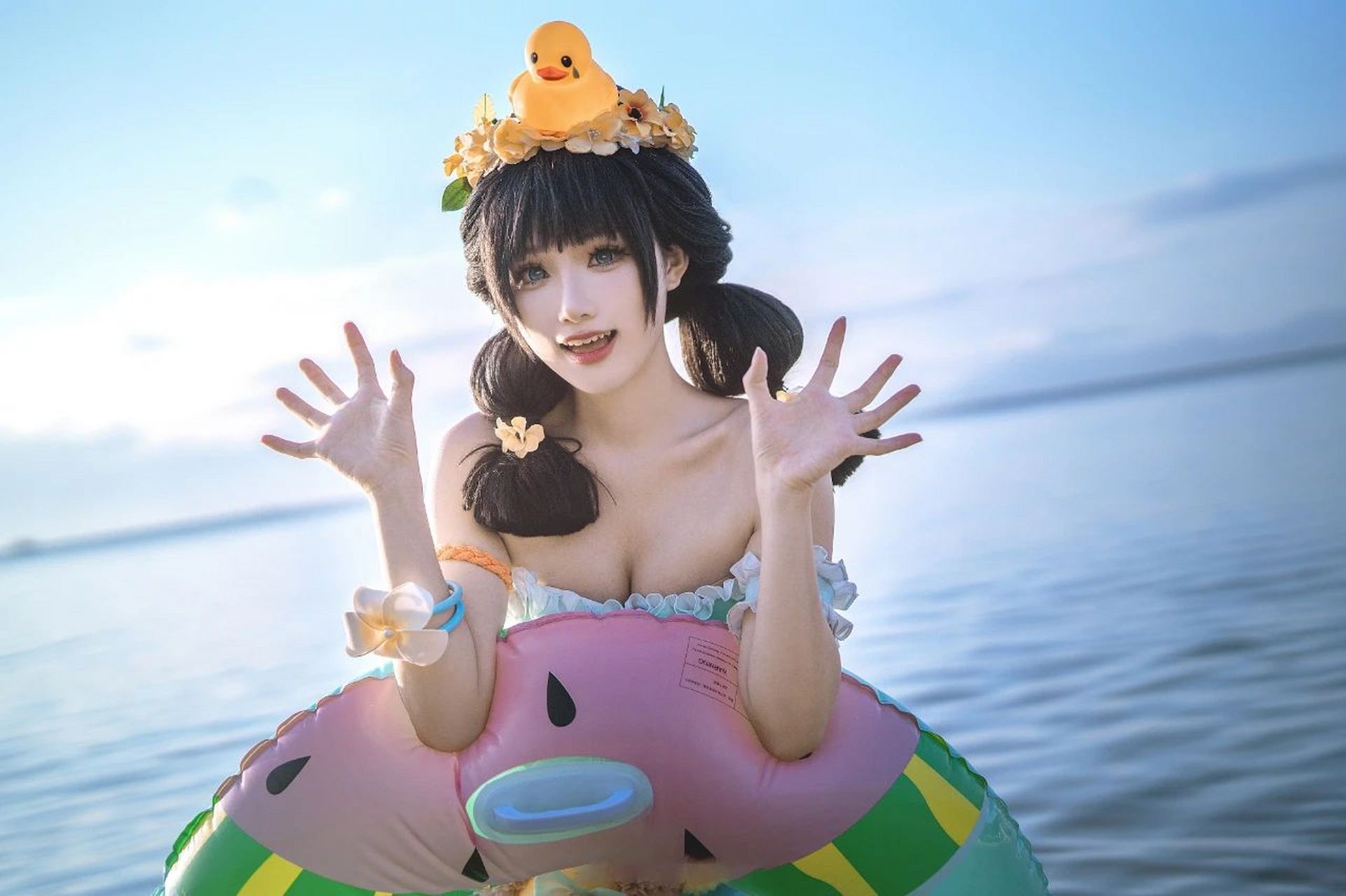 大话西游手游 丽珠儿 泳装 "我却独爱此间 人世烟火 " #cosplay