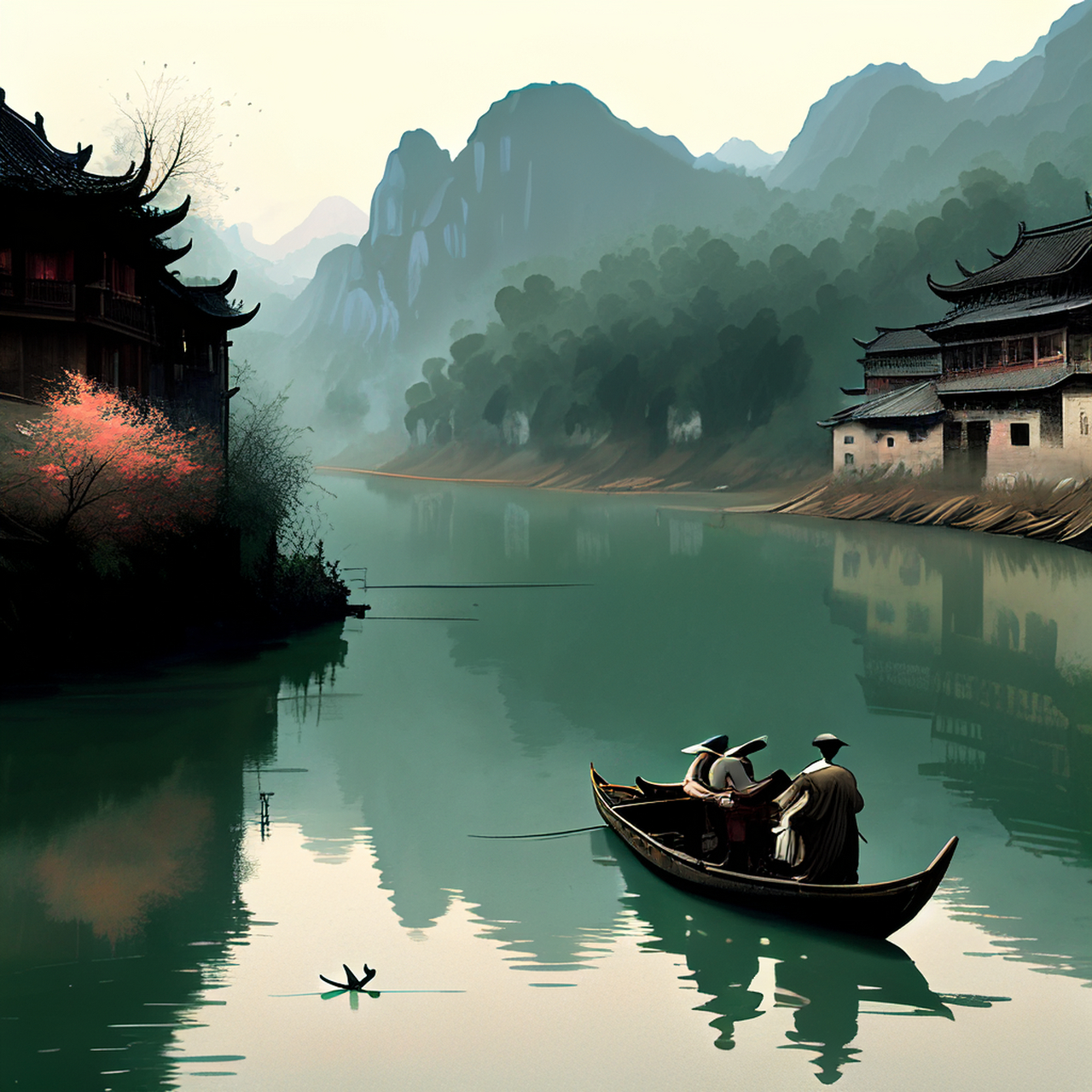 多少科名成底事,聊安飘泊老江湖.明快,意境,清新#百度文心一言来了