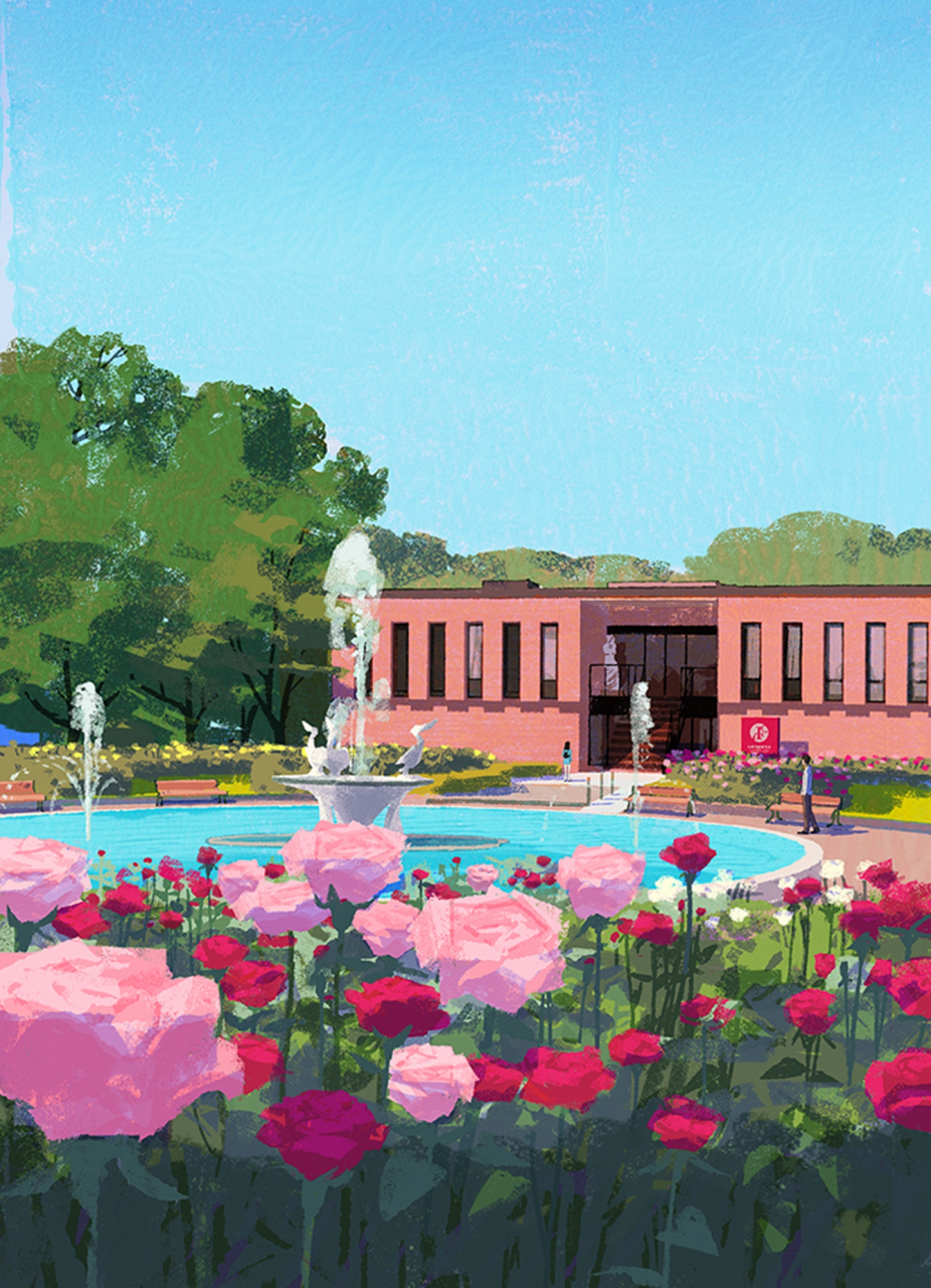 在这火伞高张的中午,大地到处都是滚烫滚烫的.