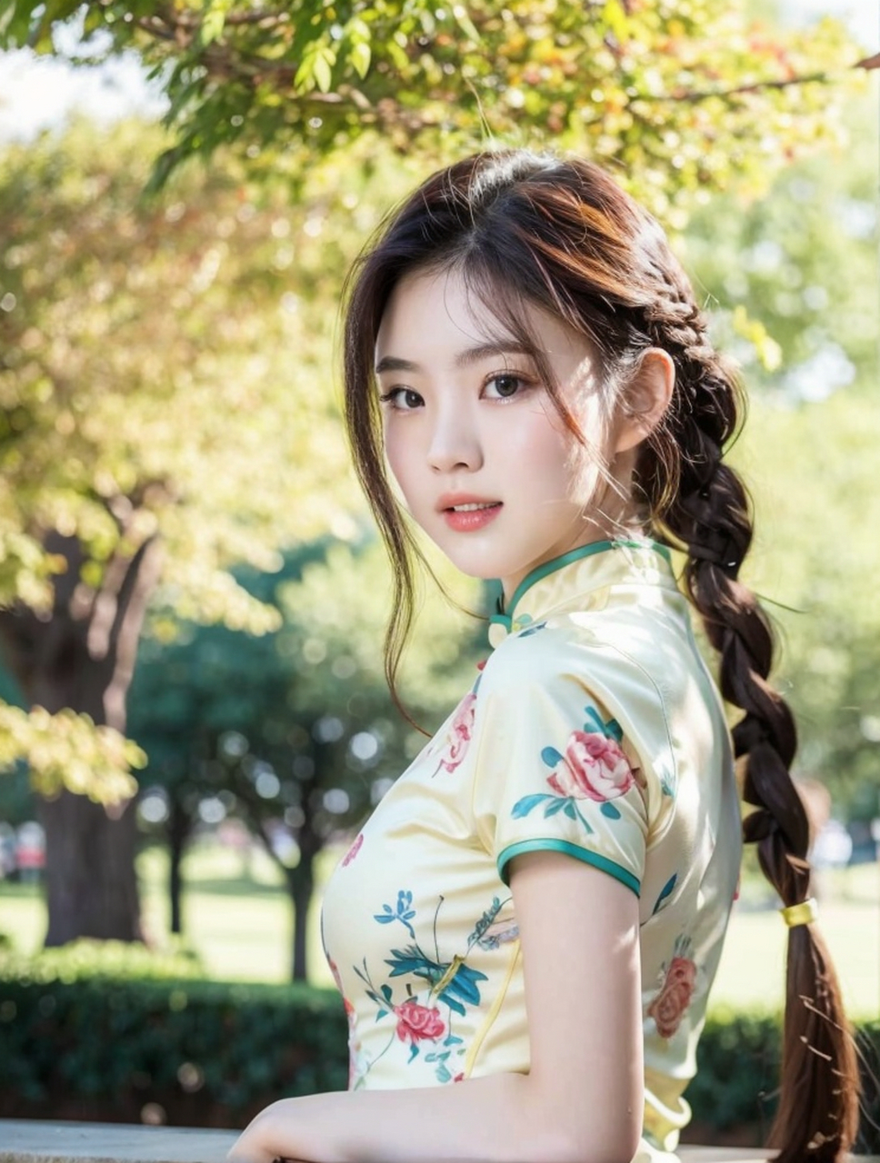 国民风旗袍美少女高清壁纸#壁纸# #养眼美女# #青春美少女# #气质美女