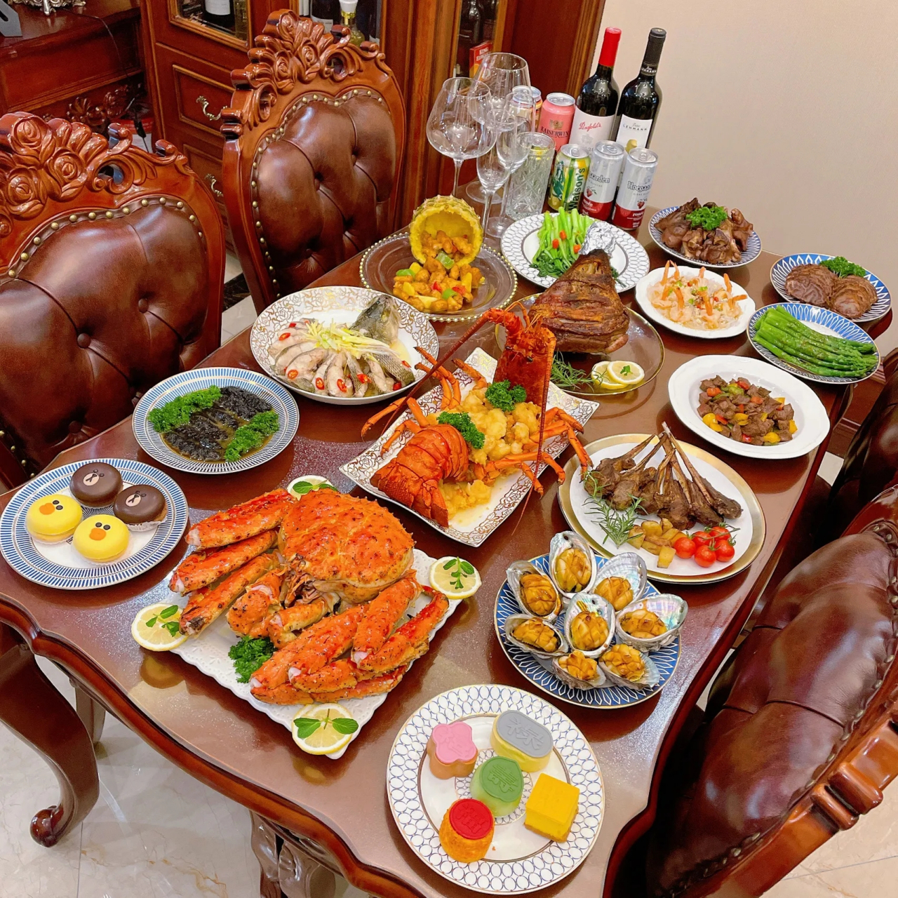 东北大户人家吃晚饭