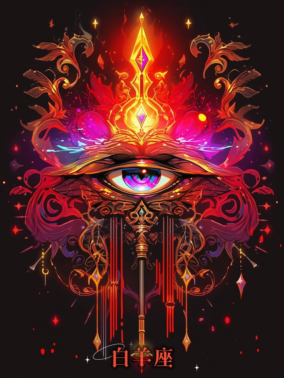 白羊座(3月21日 - 4月19日):荷鲁斯之眼象征着勇气和冲动力,代表白羊