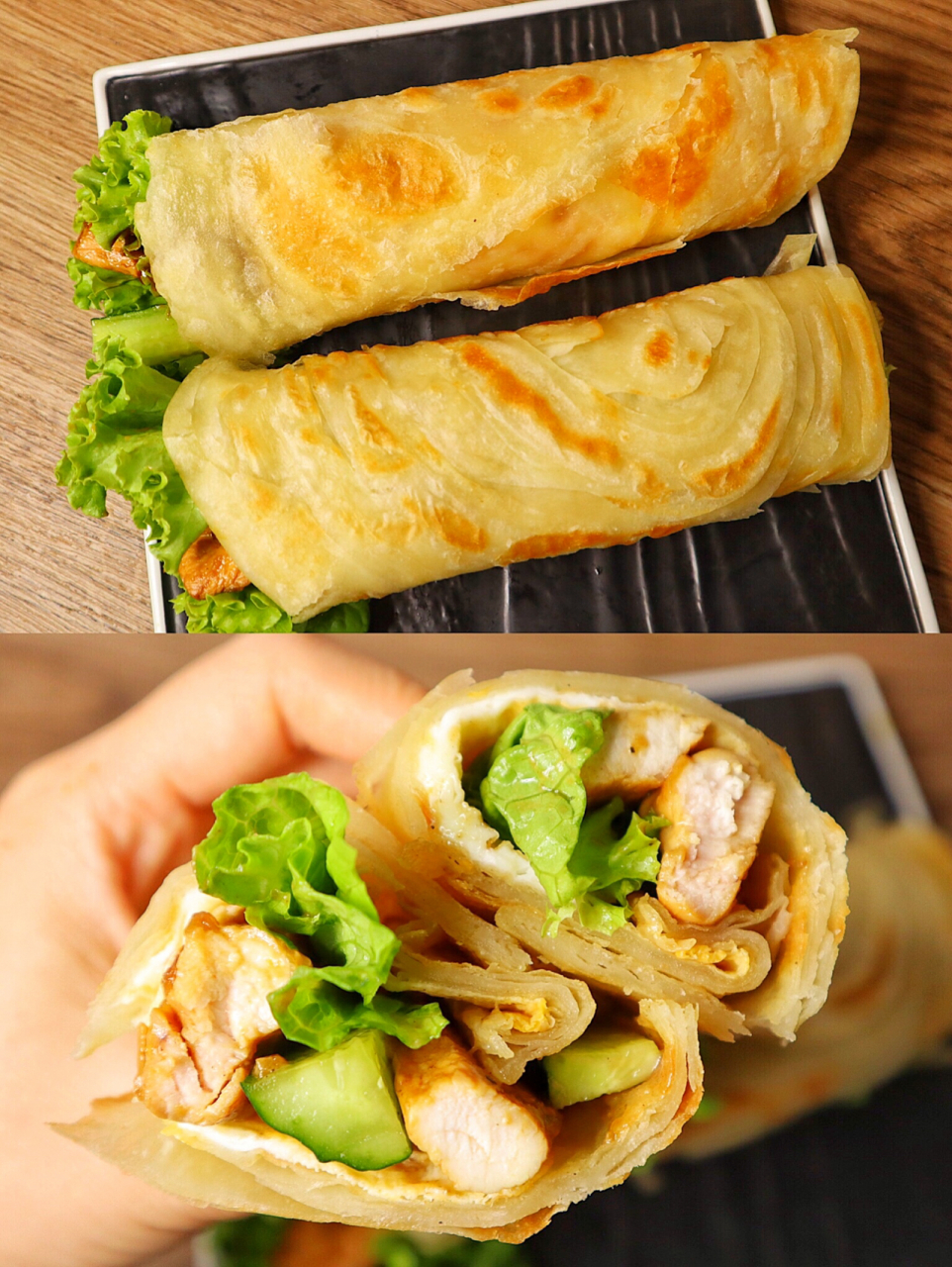 外酥内软的鸡柳手抓饼[给你小心心][给你小心心]完爆路边摊超好吃[给