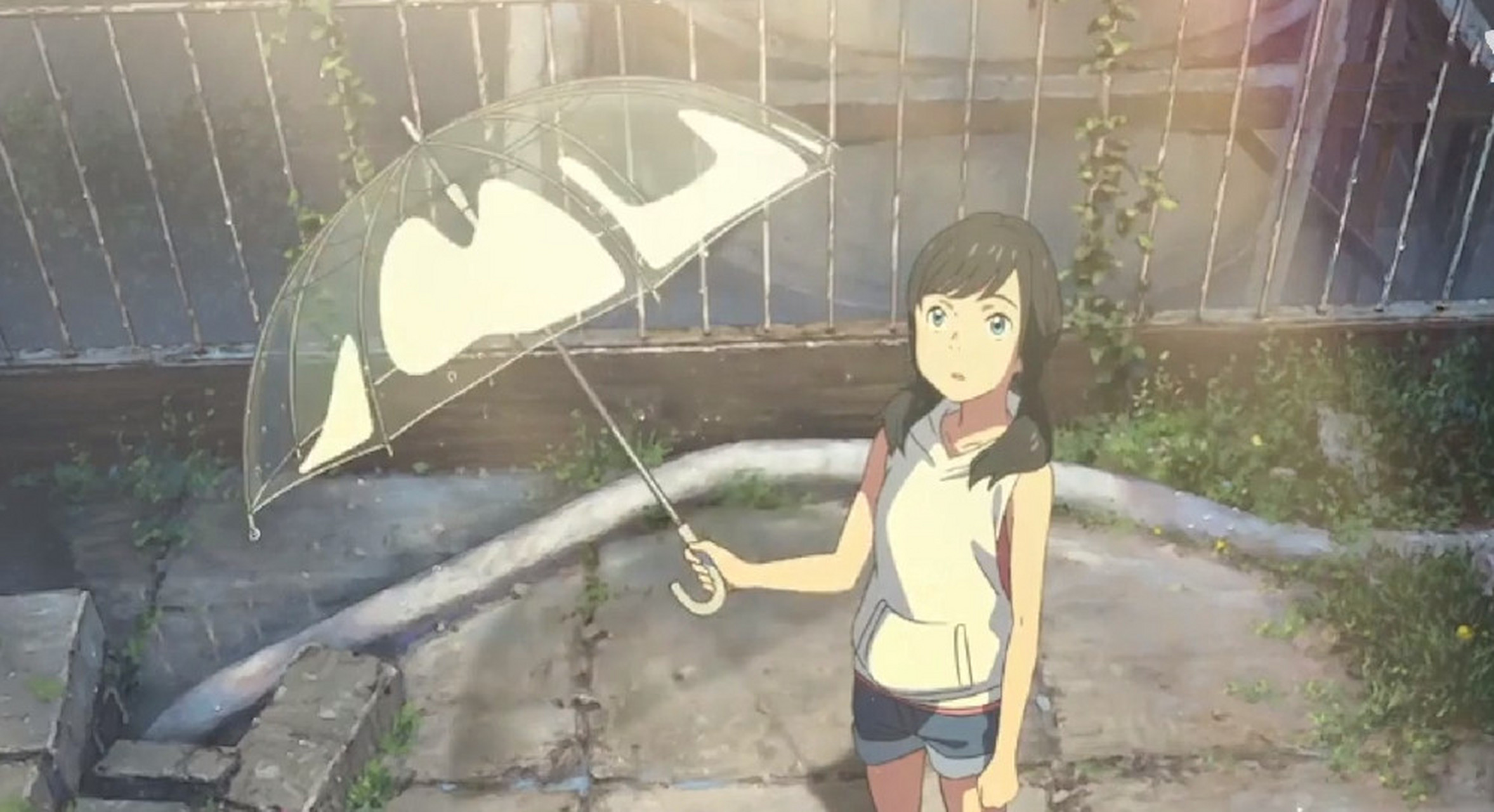 《天气之子》的灵感源自于导演新海诚一次在雨天的慢跑,下雨天,整个