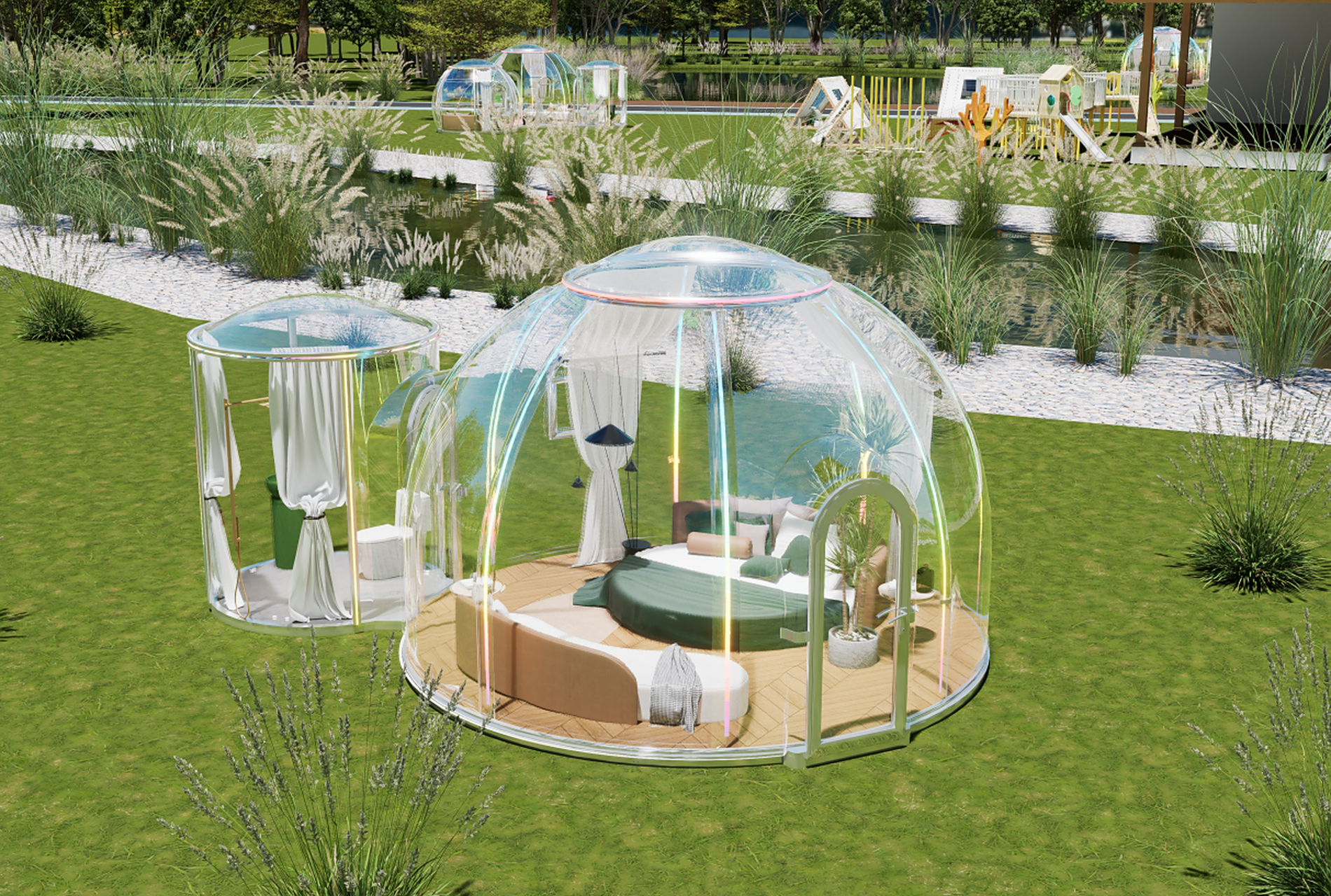 网红泡泡屋真的像泡泡一样,太梦幻啦 十几平米的小房间,却可以装出一