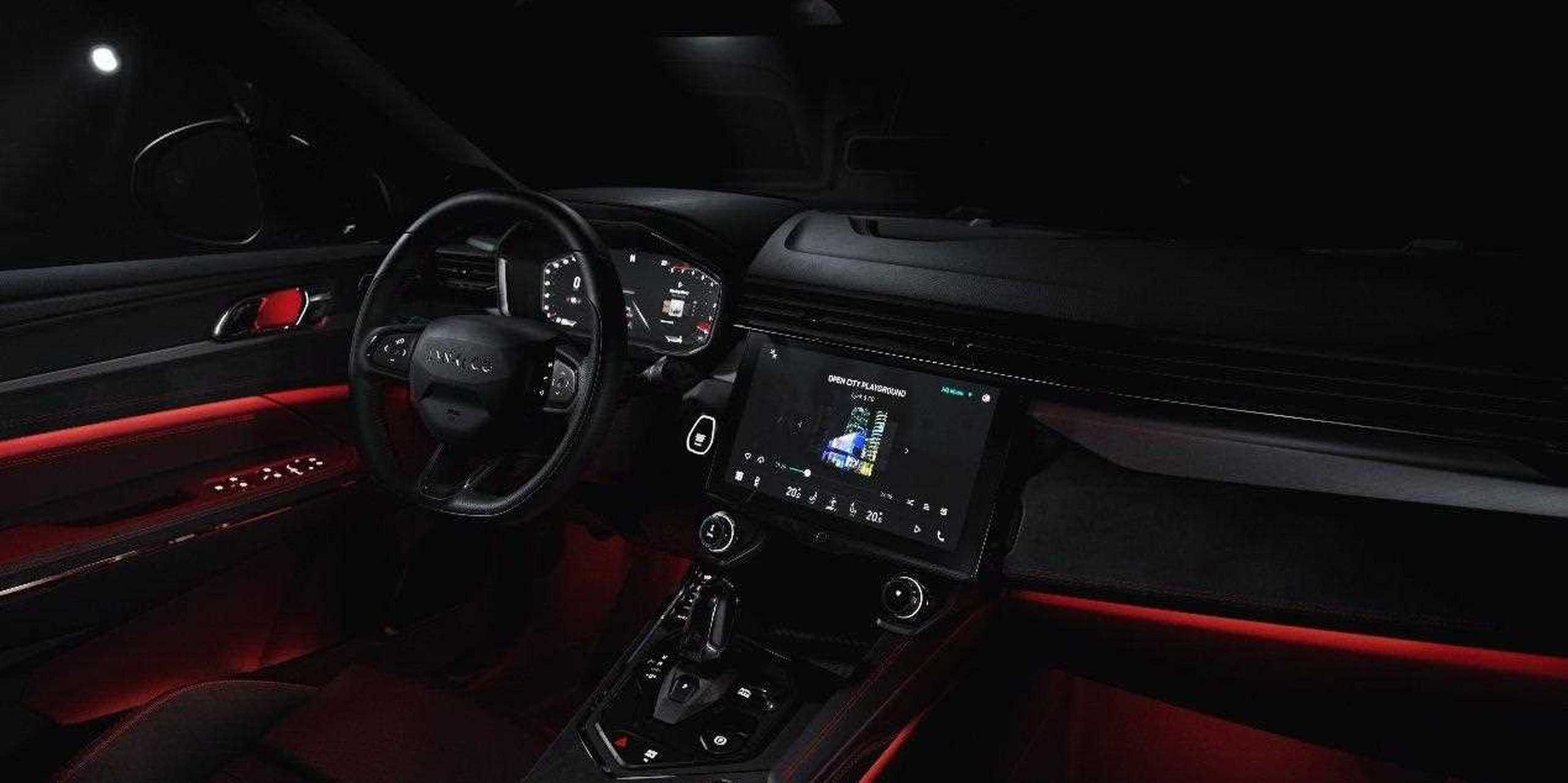 【领克05内饰图曝光】新车采用全新的内饰设计,内饰材质包括铝制饰板