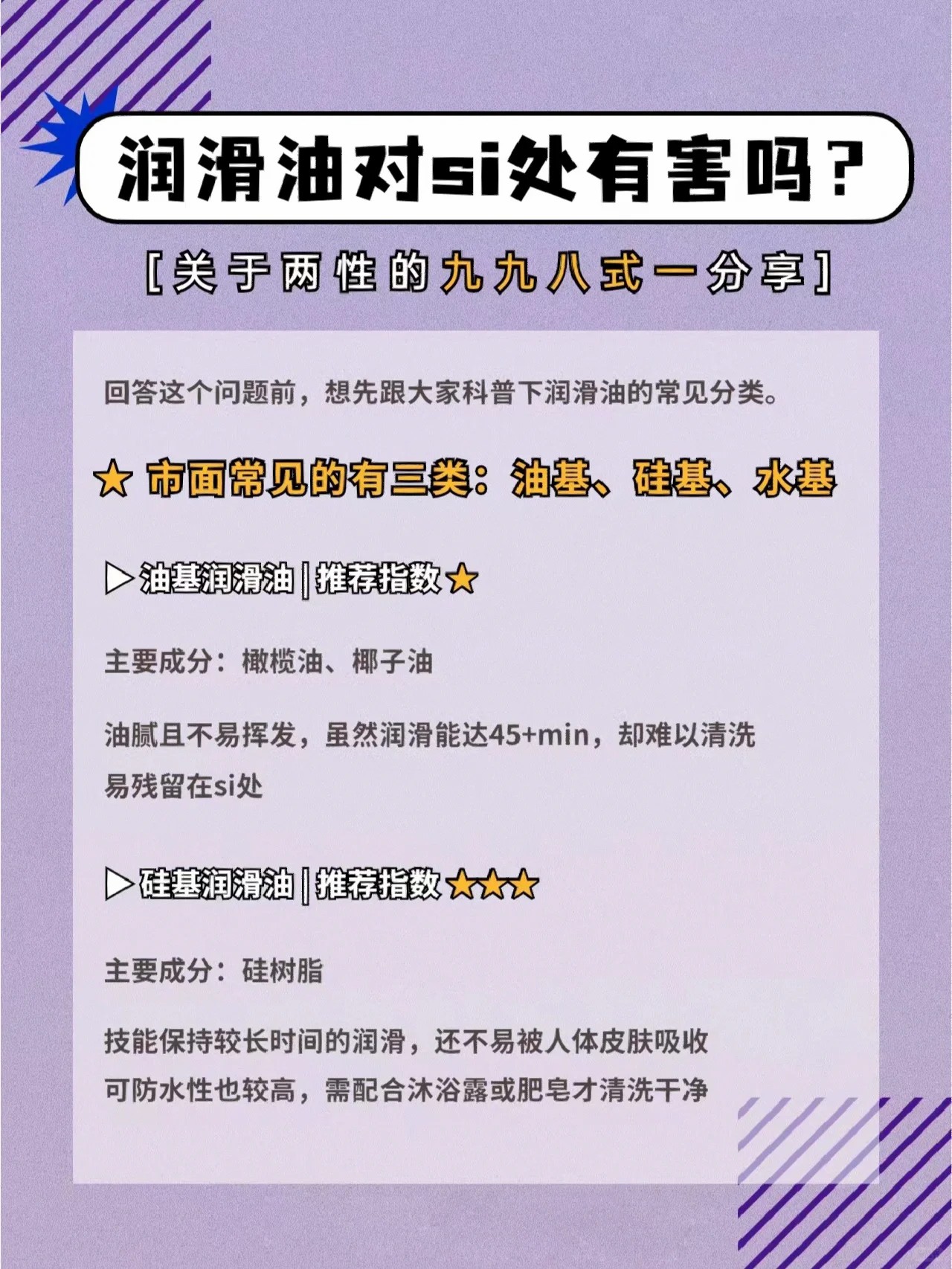 指人体润滑油,成分是水和甘油,主要为两性生活提供润滑作用