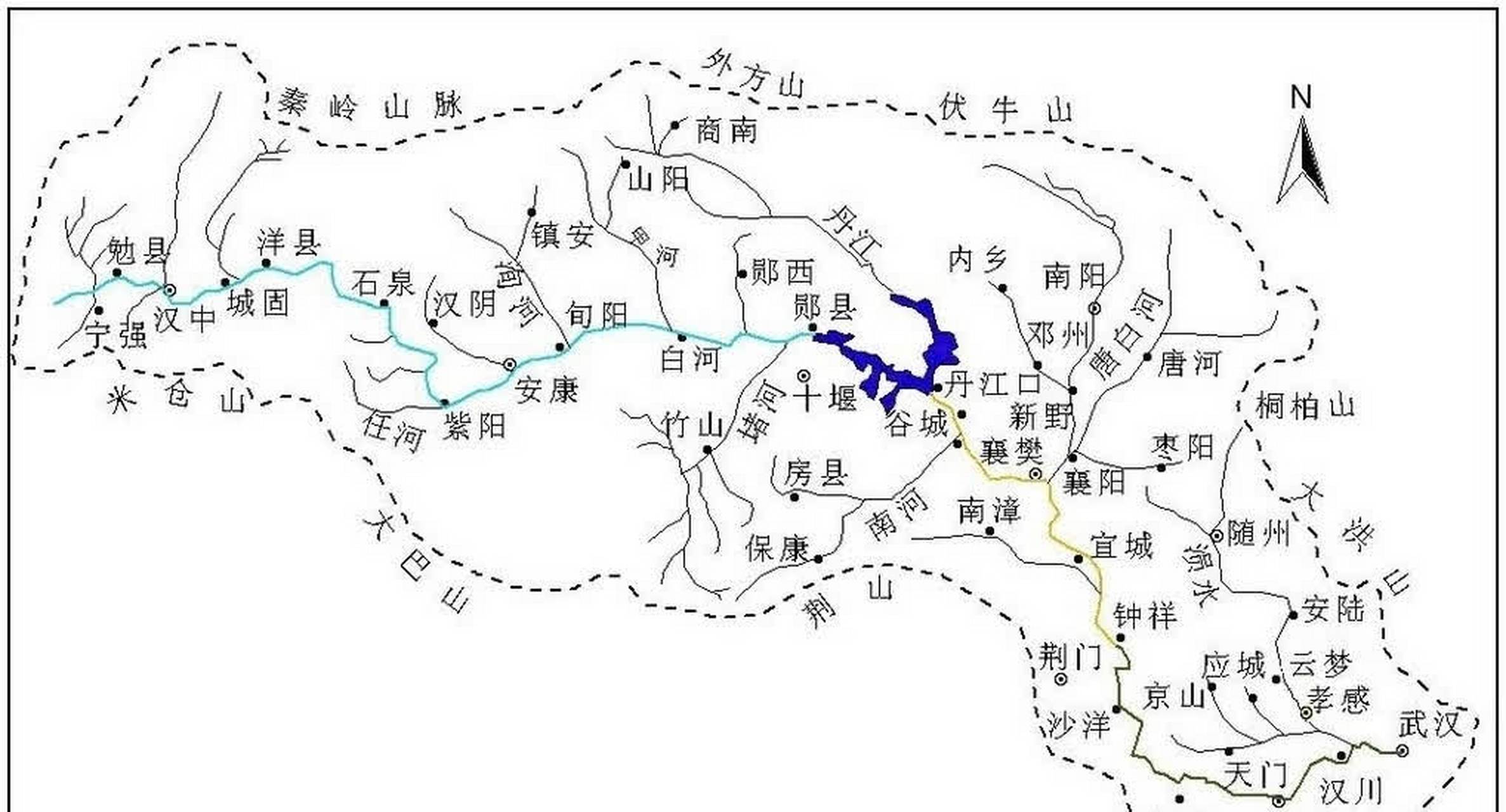 汉江流域示意图图片