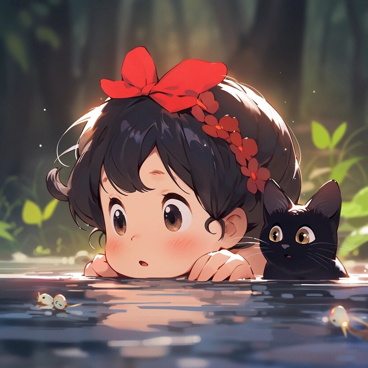 童话故事|公主与小黑猫  每位公主身边总有一只默默守护的小黑猫.