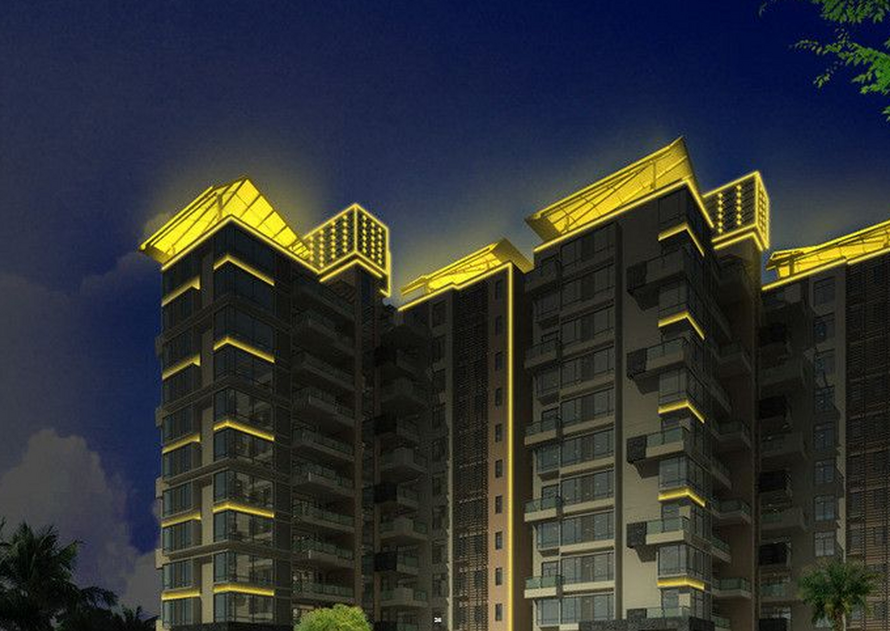楼体灯光亮化作为城市亮化工程的一部分,可以美化城市的夜空,提升自身