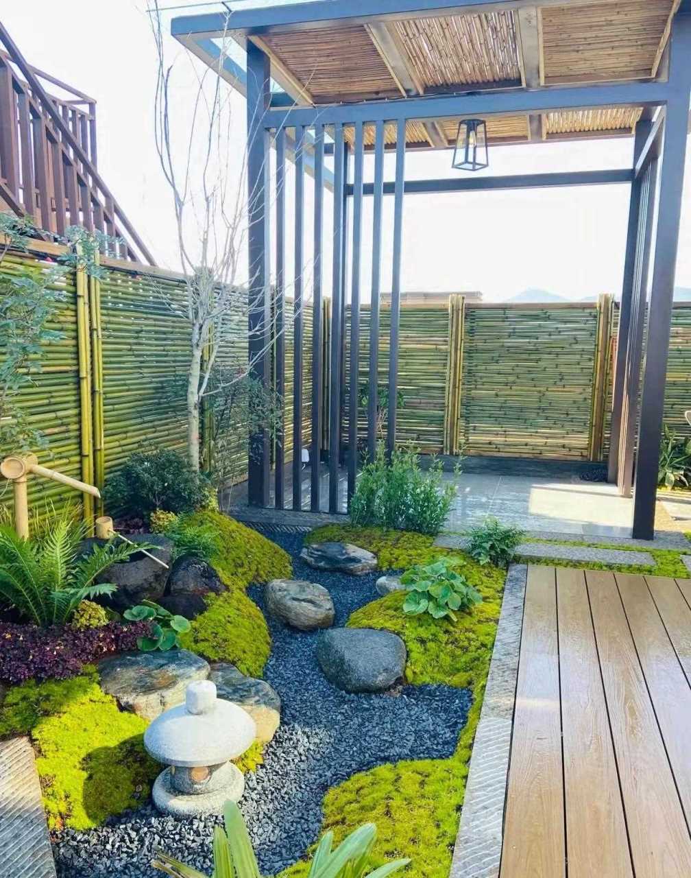 花园设计| 屋顶花园也可以这样设计[哼] 这样的日式庭院风格,在屋顶