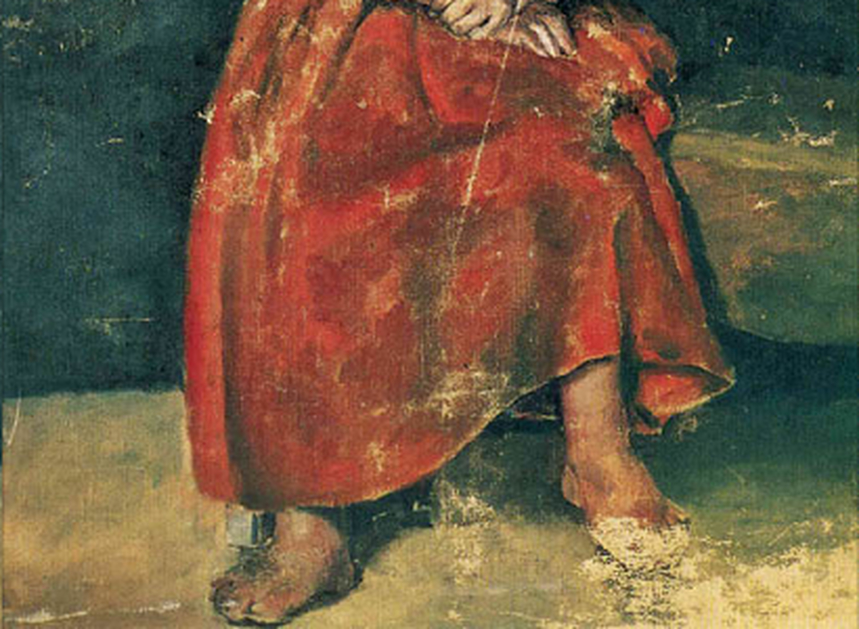 毕加索的作品《赤脚女孩《赤脚的女孩》又名《赤足姑娘,是毕加索