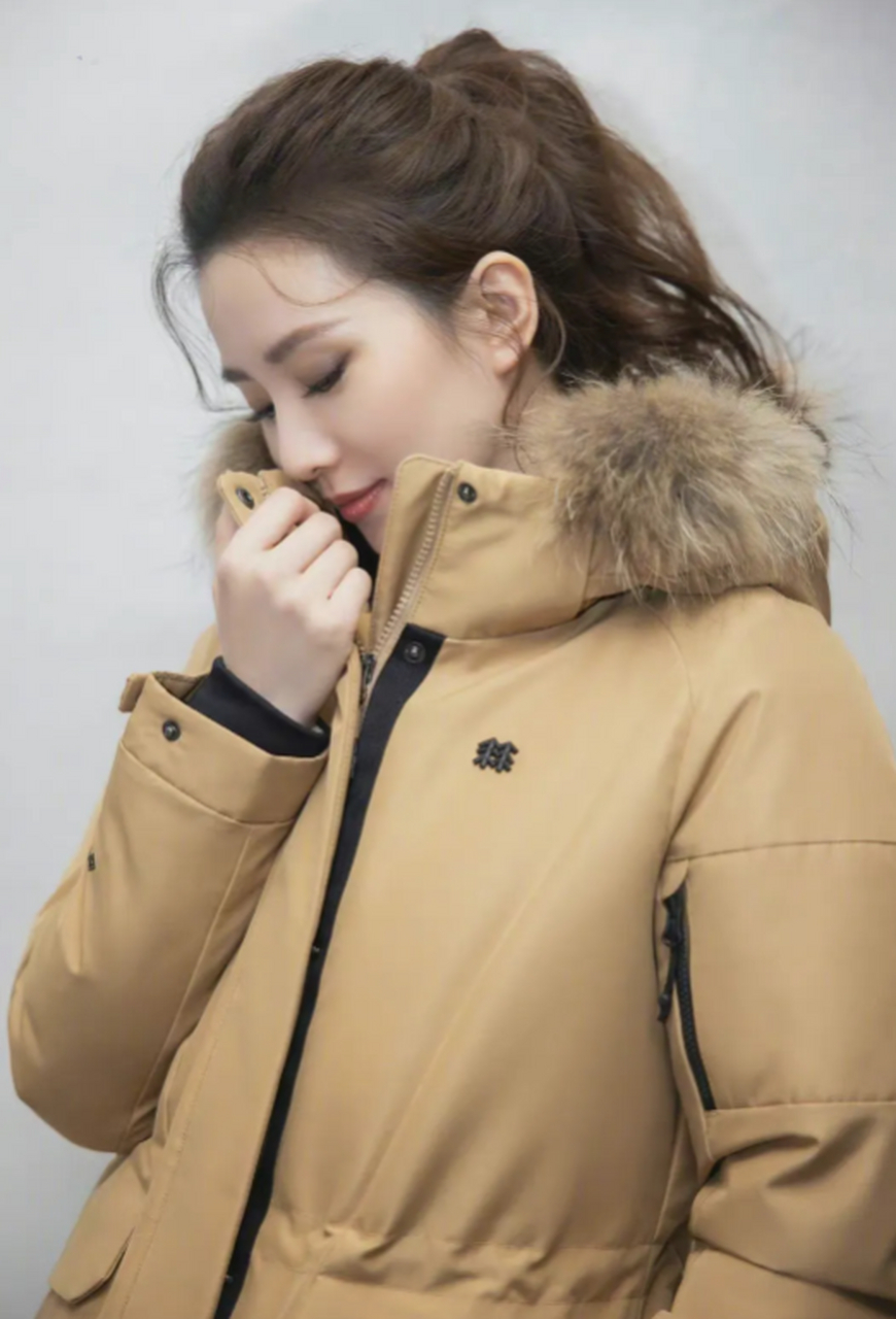刘诗诗的冬装造型太美了,穿棕色外套,整体气质妥妥地