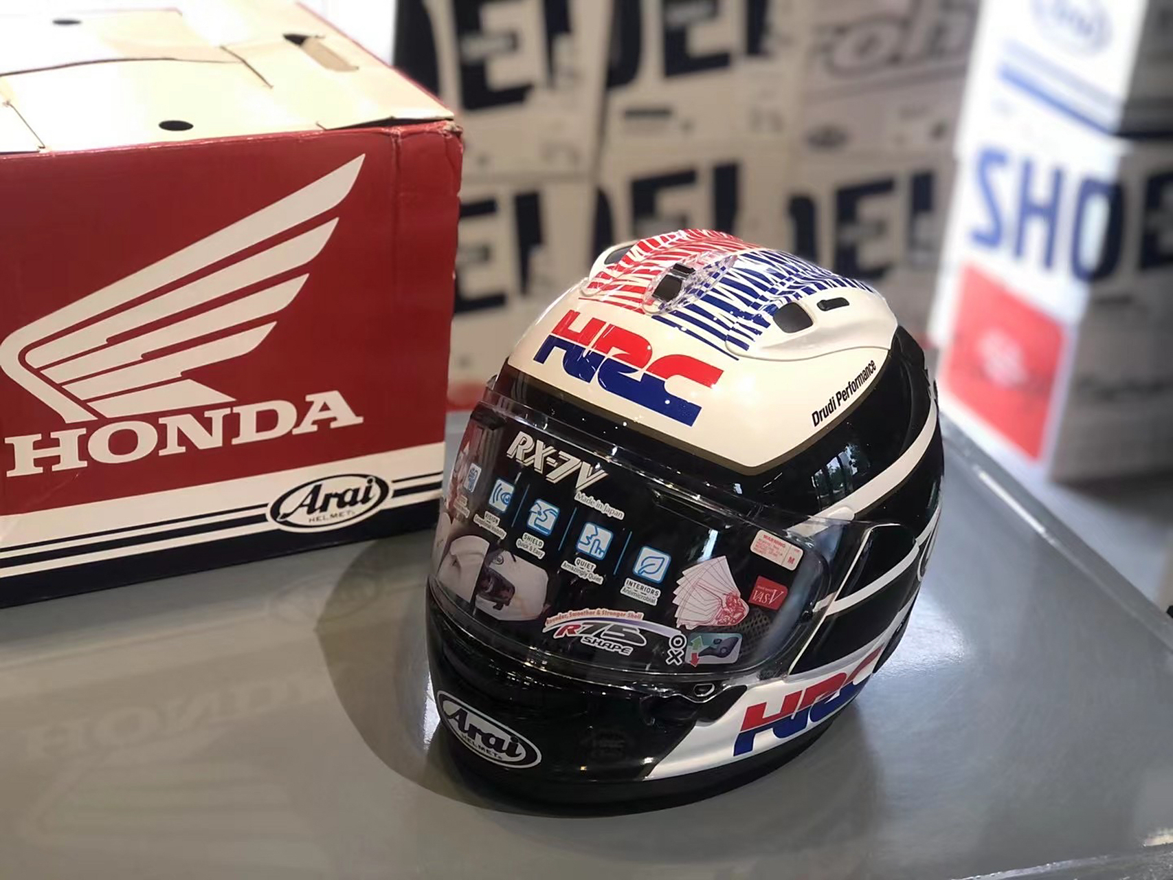 粉arairx7vhrc头盔本田联名 少女感爆棚哦#回头率超高的机车装备