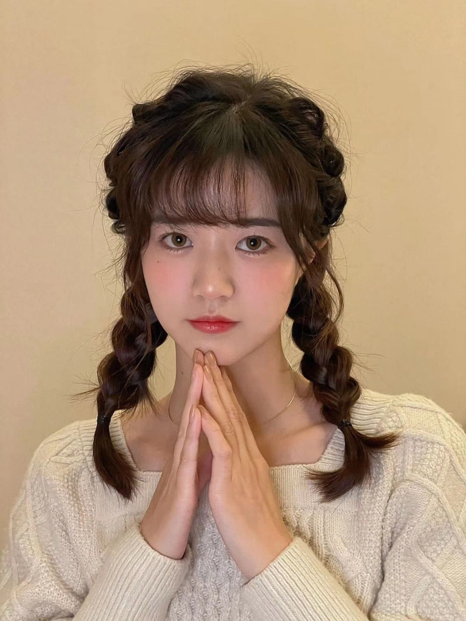 编发教程 圆脸女生可爱发型百变公式,新学会了一招编发,可以搭配各种