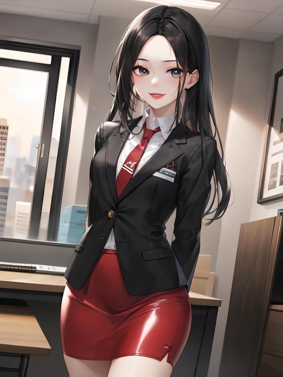 动漫壁纸:二次元西装御姐 #动漫壁纸# #美女# #二次元
