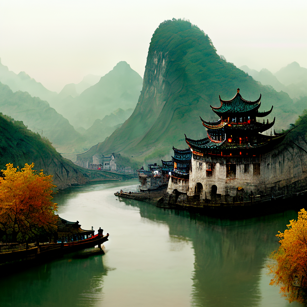 混混须有本,万古江河流.宁谧,明净,意境#百度文心一言来了#