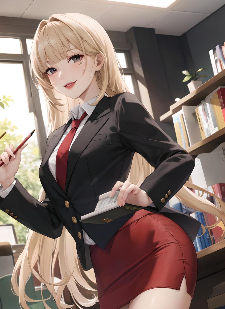 职场御姐系列 :金发西装御姐(12) 二次元西装控金发御姐,她穿着一套