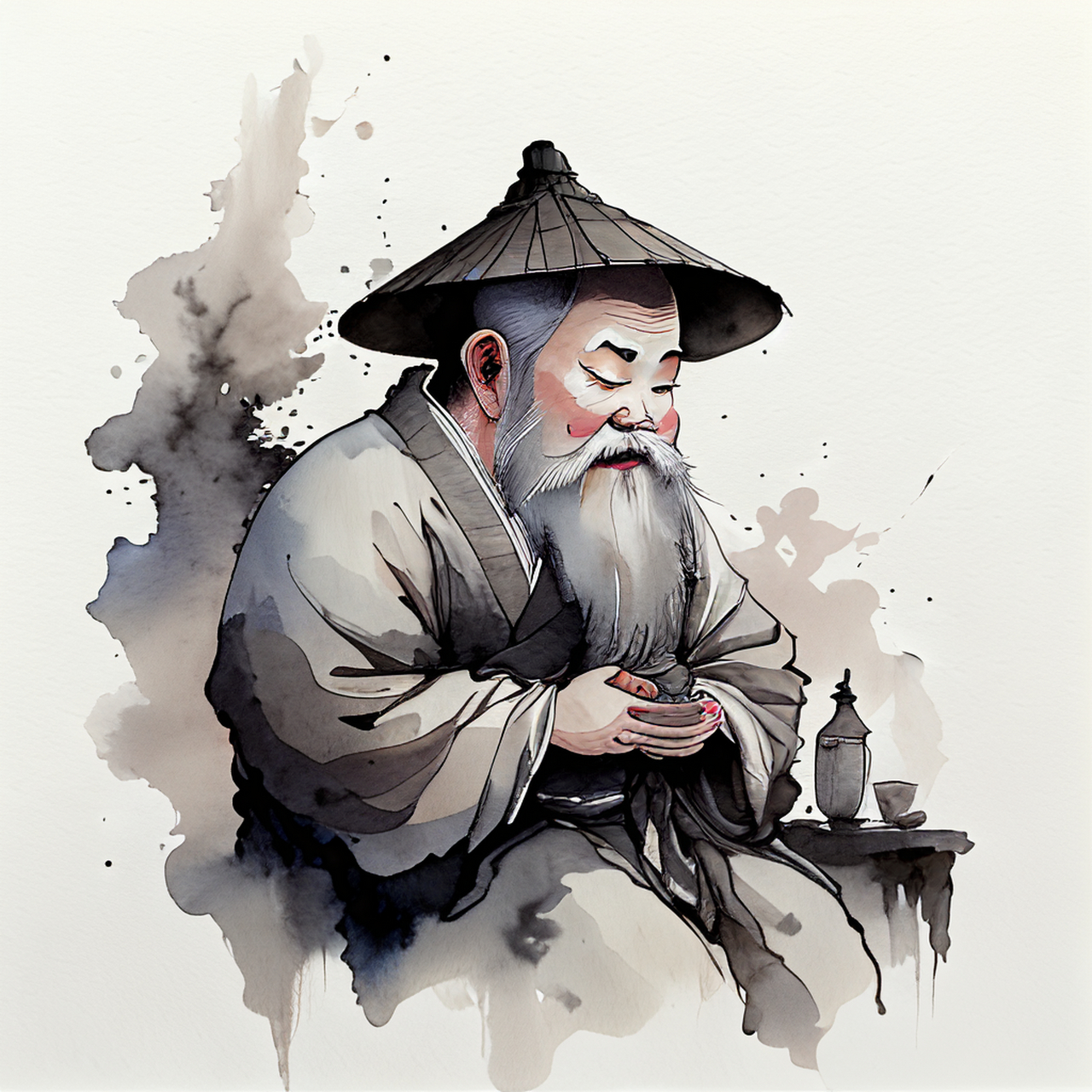 朝随章句儒,暮逐副墨子.艺术,清新,开阔#百度ai绘图黑科技