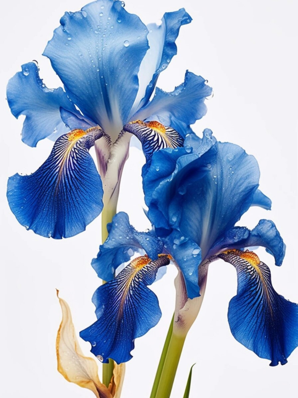 绘画素材蓝色鸢尾花  绘画的蓝色的鸢尾花是不是惊艳到你了呢?